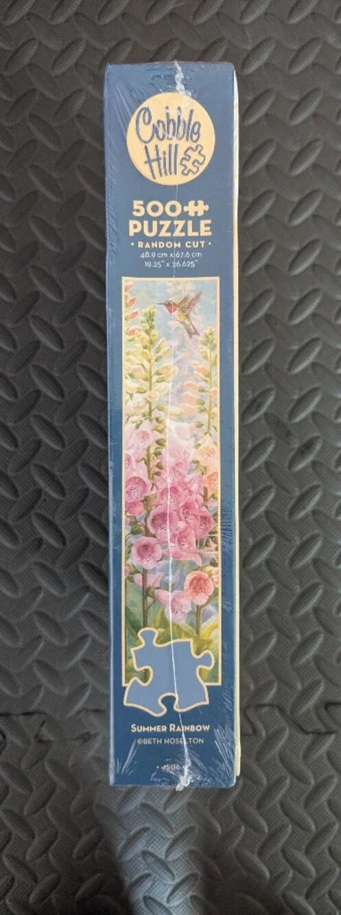 Cobble Hill 500+ Piece Floral Hummingbirds Puzzle - Pink, Lavender, Peach